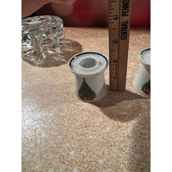 Vintage Noël Porcelle Pair of Candleholders – Designed by Don Schreckengost (197 - Picture 3 of 10